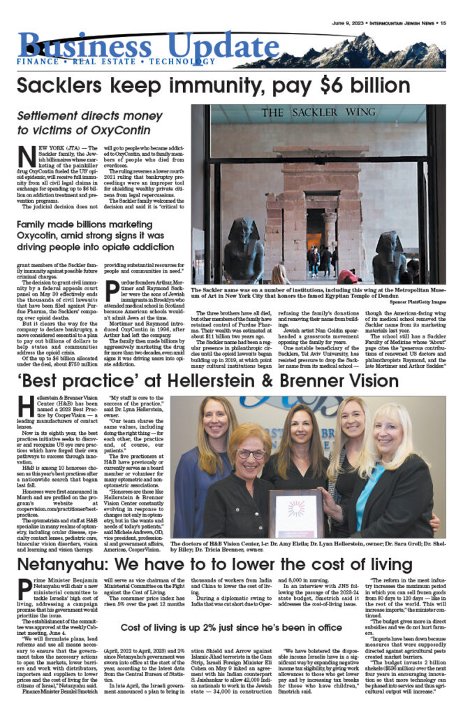 Intermountain Jewish News Business Update from their June 9, 2023 edition